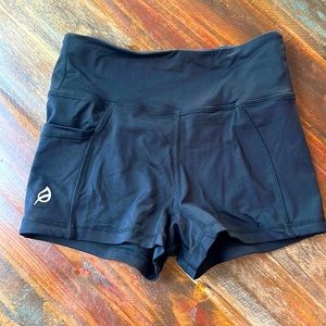 Ptula spandex shorts size medium black